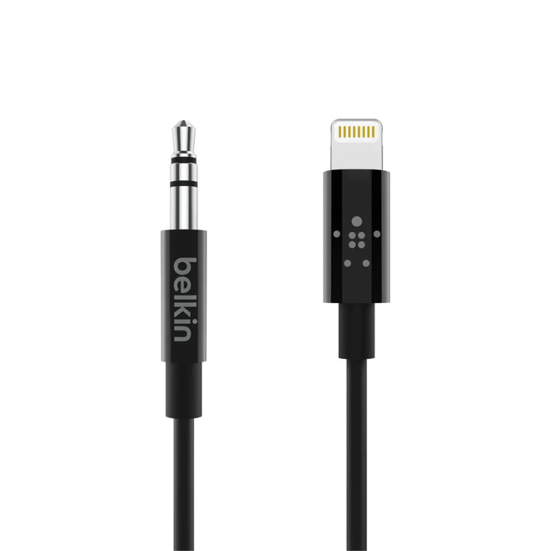 Belkin 3.5mm Audio to Lightning Cable - 0.9m - Black - كابل